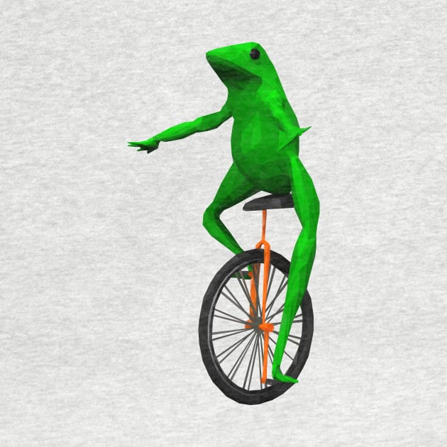 Dat Boi: frog on unicycle by HungCreations